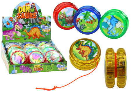 Zabawka Zręcznościowa Jojo Świecące Dinozaury 4 Kolory 