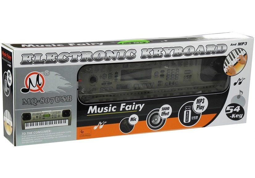 ND24_471 Keyboard MQ807 Organy Pianinko + Mikrofo
