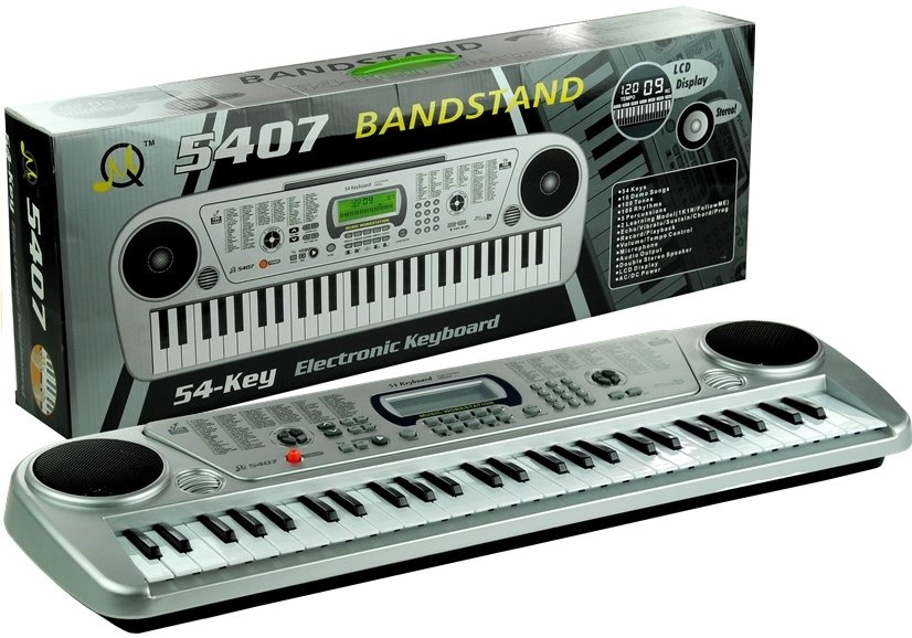 ND24_1272 Keyboard MQ5407 Organy 54 Klawisze LCD Ładowarka