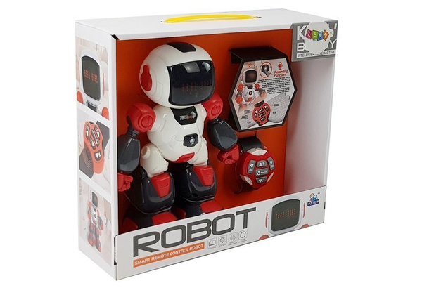 Robot Zdalnie Sterowany Zegarkiem na Podczerwień  Dźwięk Światła Nagrywanie Czerwony 