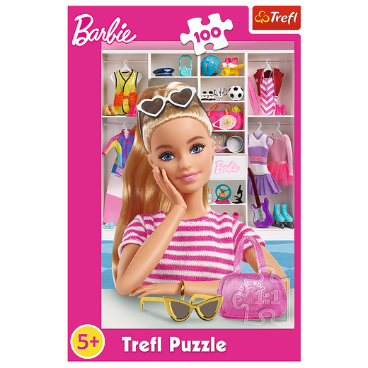 Puzzle - 100 - Poznaj Barbie - Mattel, BarbieTrefl 16458