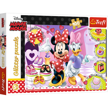 Puzzle - 100 - Myszka Minnie i błyskotki - Trefl 14820
