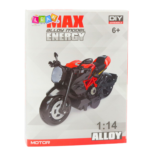 Motocykl Do Składania Skręcania Metal 1:14 DIY Pomarańczowy
