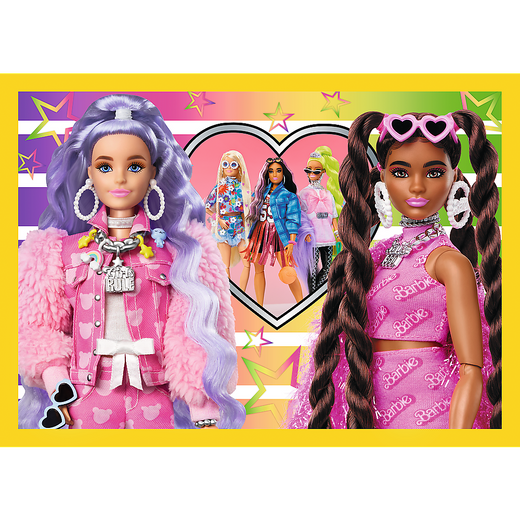 Puzzle - 4w1 - Wesoły świat Barbie / Mattel, Barbie 34626