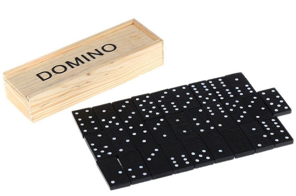 Gra Domino w Drewnianym Pudełku 28 Elementy 