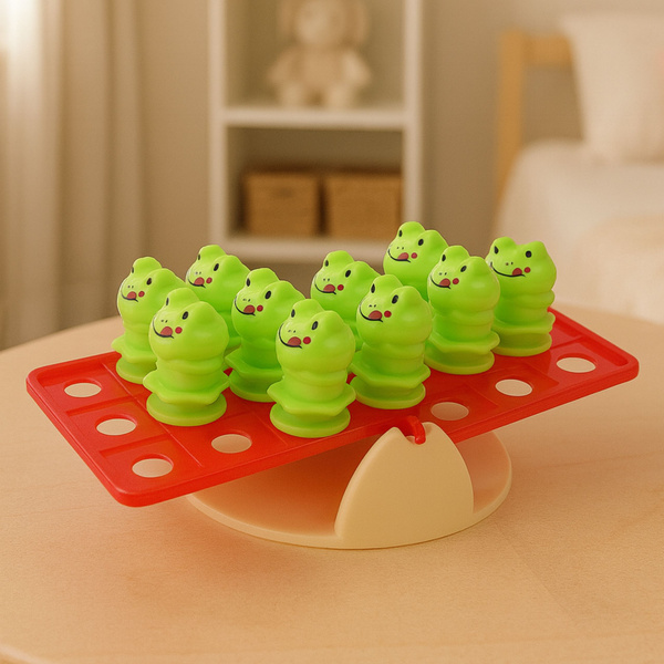 Gra Zręcznościowa Edukacyjna  Dla Dzieci Balansujące Żabki   