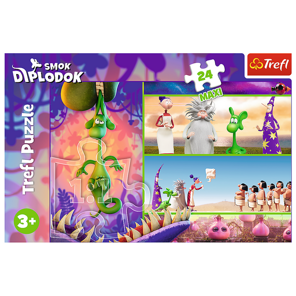 Puzzle - 24 Maxi - Ciekawski Smok Diplodok - Trefl 14376