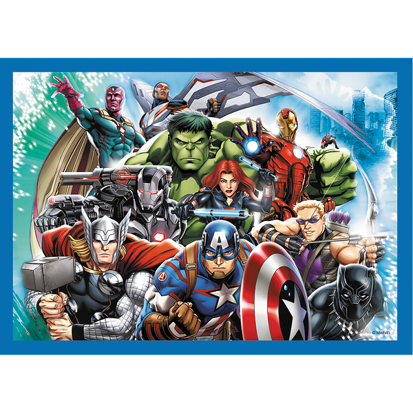 Puzzle - 4w1 (25, 48, 50, 70) - Odważni Avengersi - Trefl 34386