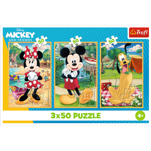 Puzzle - 3x50 - Myszki na wakacjach  Disney Trefl 34881