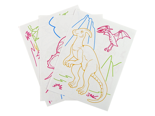 Magiczna Tablica Podświetlany Szkicownik Dinozaurów 3D Pisaki