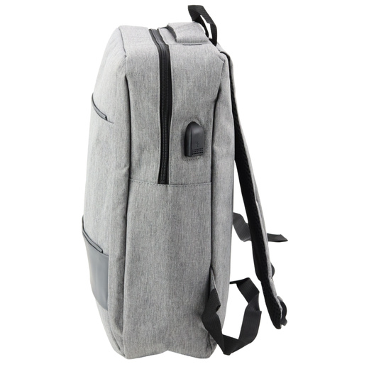 Plecak Miejski Biznesowy USB Przegroda Środkowa Szary 14L 40cm