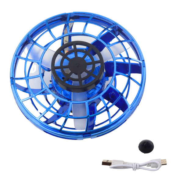 Latający Krążek Dysk UFO Do Rzucania Światła LED Żyroskop Niebieski
