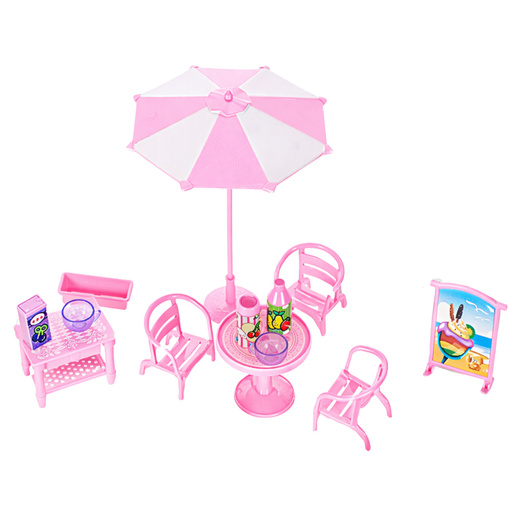 Kamper Lodziarnia Ica Cream Car Dla Lalek Rozkładany Różowy