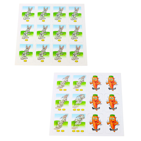 Gra Rodzinna Króliki Funny Bunny Wyścig Po Marchew Karty