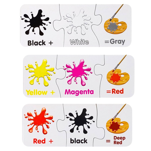 Puzzle Edukacyjne Kolory Po Angielsku 10 Połączeń 