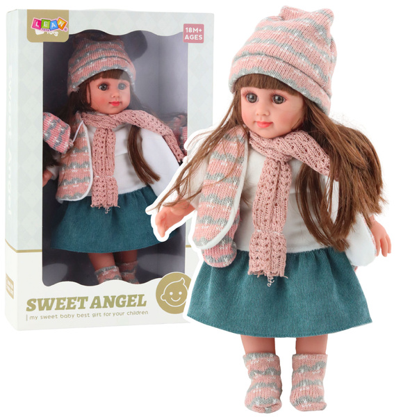 Lalka Sweet Angel W Zimowym Ubranku Czapka Szalik 36cm 