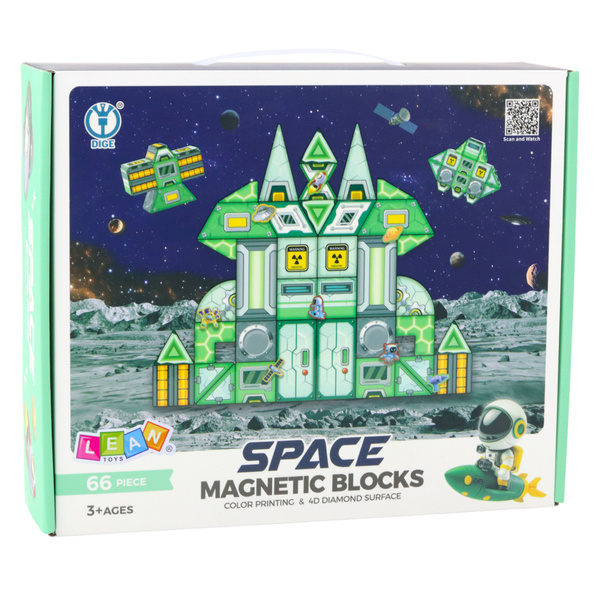 Klocki Magnetyczne Kosmos Stacja Kosmiczna 4D 66el 