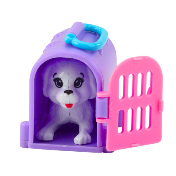 Mini Lalka Z Akcesoriami Wózek Kotki Zestaw Laleczka Różowa 