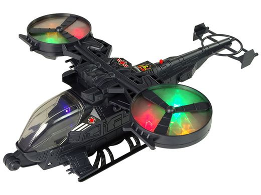 Helikopter Wojskowy Ogromne Skrzydła Światła Dźwięk 