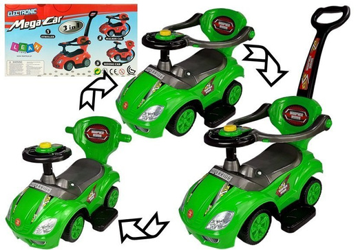 Jeździk z Pchaczem Mega Car 3w1 Zielony 