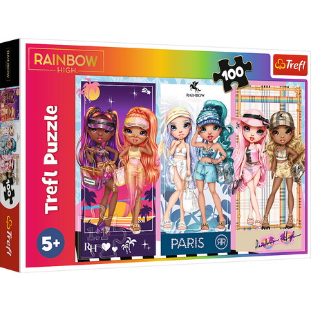 Puzzle - 100 - Tęczowe laleczki - Rainbow High - Trefl 16444
