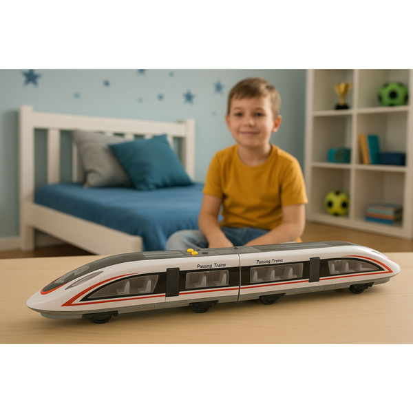 Pociąg Pasażerski Pośpieszny Otwierane Drzwi Światła Dźwięki 