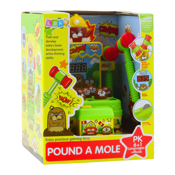 Gra Zręcznościowa Interaktywna Whack-A-Mole Uderz Młotkiem Kreciki 