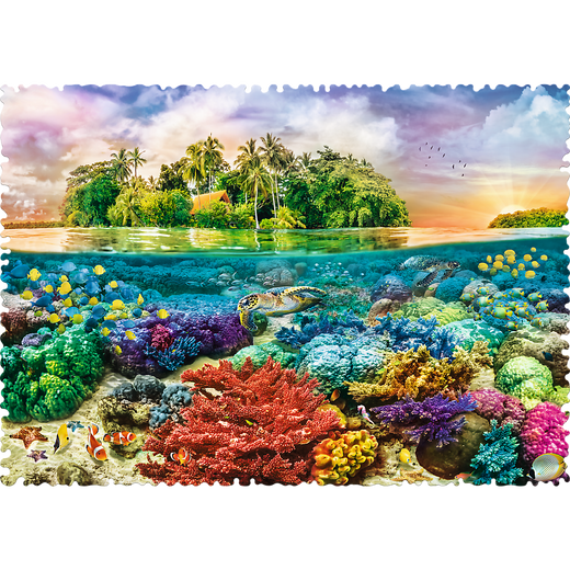Puzzle - 600 Crazy Shapes - Tropikalna wyspa - Trefl 11113
