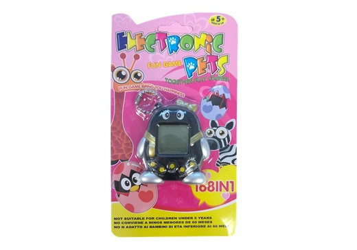 Elektroniczne Zwierzątko Tamagotchi z Kokardką Czarne