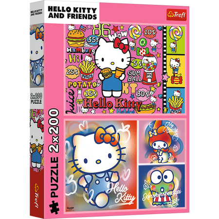 Puzzle - 2x200 - Hello Kitty i przyjaciele - Hello Kitty - Trefl 13336