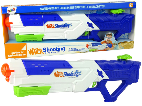 Pistolet Na Wodę 1200ml Biało-Niebieski Zasięg 8 m 