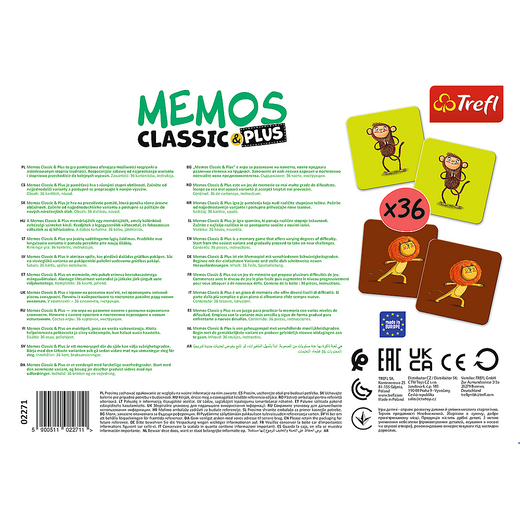 Gra Memos Classic&Plus Ruch i dźwięk Trefl 02271
