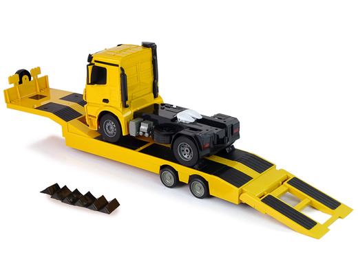 Duża Ciężarówka Laweta R/C Mercedes Arocs Żółta 1:20 Długość 103 cm 