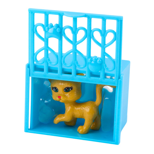 Mini Lalka Z Akcesoriami Wózek Kotki Zestaw Laleczka Różowa 