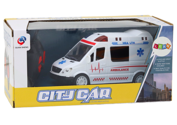 Zdalnie Sterowana Karetka Ambulans RC Światła Dźwięki Biała 