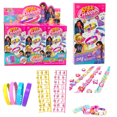 Zestaw Bransoletek DIY Zawieszki Zwierzątka 4 Bransoletki Regulowane