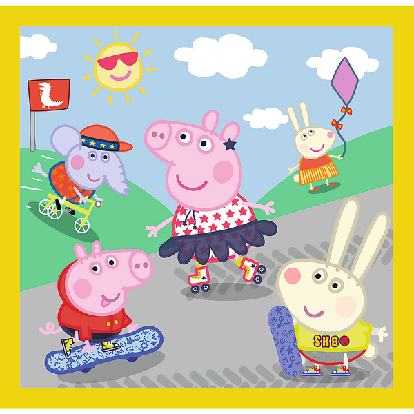 Puzzle - 3w1 - Wesoły dzień Peppy - Peppa Pig Trefl 34849