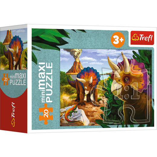 Puzzle - miniMaxi - 20 - Poznaj świat dinozaurów - Trefl 56036