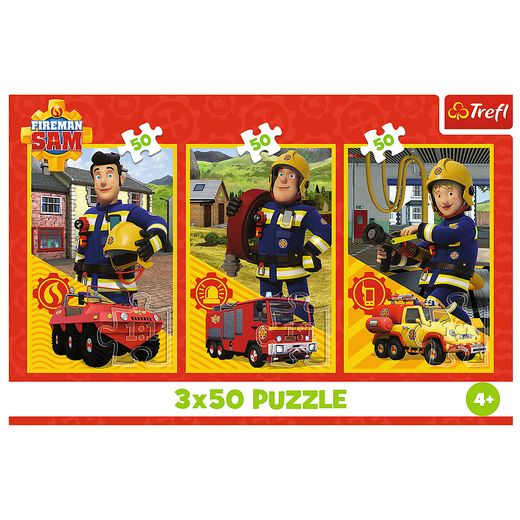 Puzzle - 3x50 - Ekipa z remizy Strażak Sam Trefl 34880