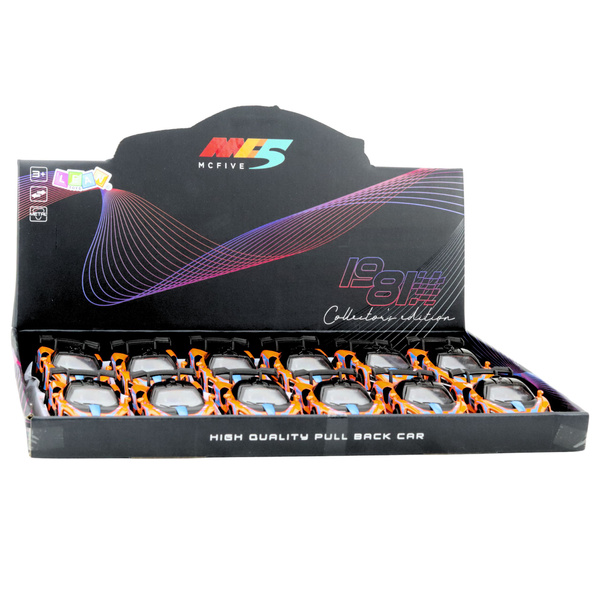 Samochód Sportowy Metalowy Napęd Otwierane Drzwi Pomarańczowy 1:32