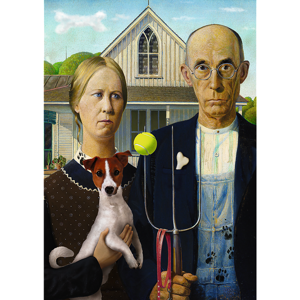 Puzzle - 500 - American Gothic: Psia Edycja Trefl 37526