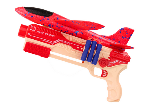 Pistolet Na Strzałki Kulki Piankowe Wyrzutnia Samolotu Tarcza Zestaw 5w1 