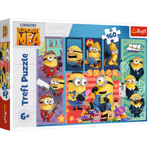 Puzzle - 160 - Minionkowa radość - Gru i Minionki: Pod przykrywką - Trefl 15423
