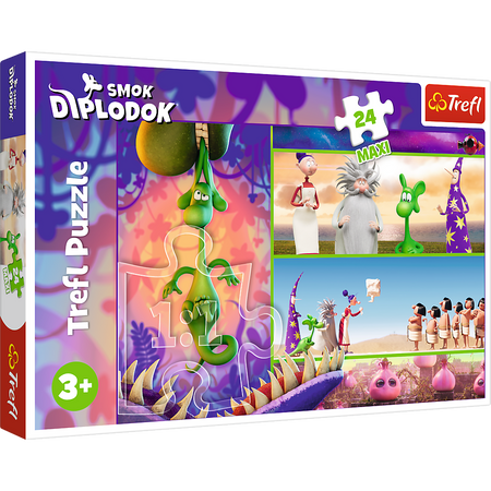 Puzzle - 24 Maxi - Ciekawski Smok Diplodok - Trefl 14376