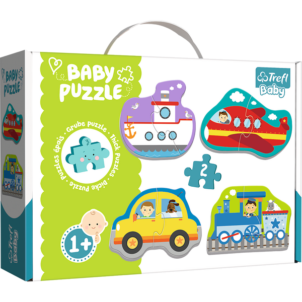Puzzle - Baby Classic - Pojazdy transportowe - Samolot Statek Auto Pociąg - Trefl 36075