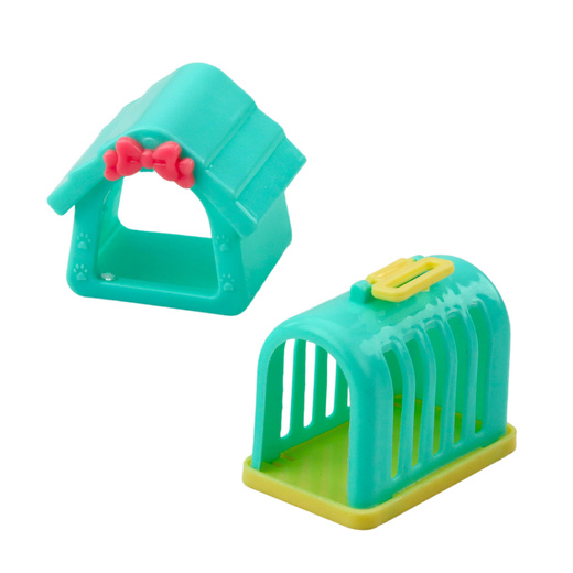 Zestaw Figurek Pieski Gumowe Piszczałka Buda Transporter 6szt