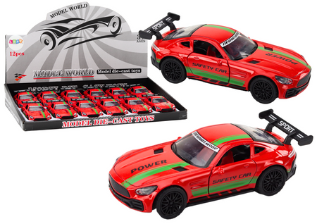 Auto Sportowe Samochód 1:32 Figurka Spojler Metal Czerwony Dźwięki