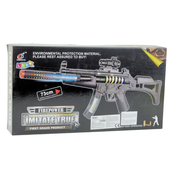 Karabin Zabawkowy Dla Dzieci Świetlno Dźwiękowy 73cm 