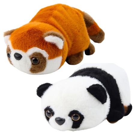 Pluszowa Maskotka Przytulanka Panda Czerwona Klasyczna 2w1 22cm