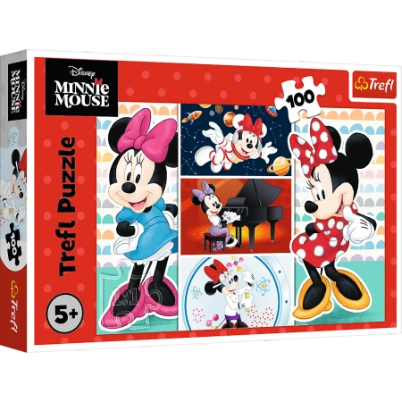 Puzzle - 100 - Zabawna Minnie - Disney - Trefl 16517